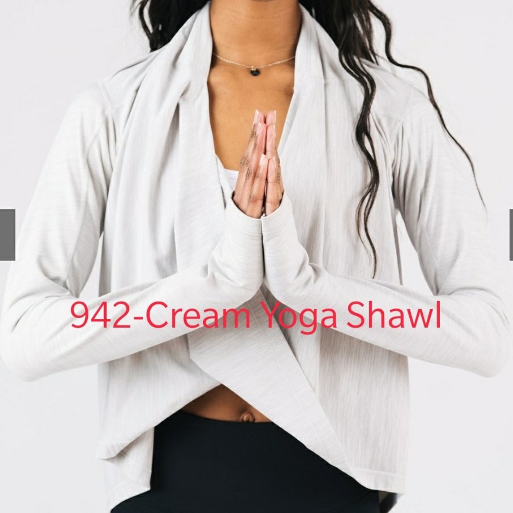 Zyia Active Cream Yoga Shawl NWTB